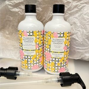Beekman 1802 Plumeria Butterfly Garden Goat Milk Hand & Body wash and Lotion